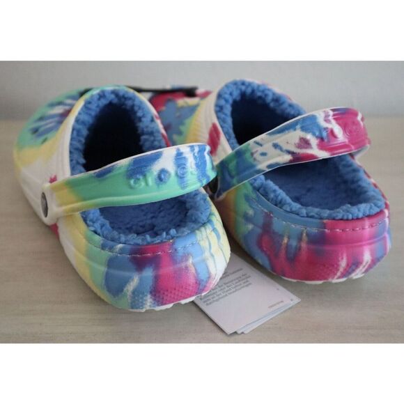 Crocs 206341-4SO Unisex Sz Men's 7 Women's Sz 9 Tie Dye Classic Lined Clogs - Picture 4 of 6